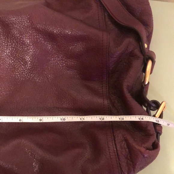 Michael Kors Burgundy Leather Shoulder Bag with Crossbody Strap - Picture 6 of 12